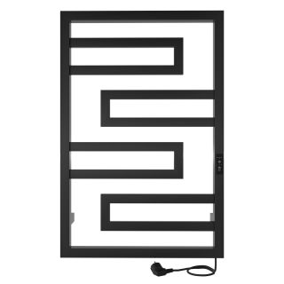 Полотенцесушитель электрический Indigo Flavio Slim DGL100-60BRRt 80x50 чёрный муар